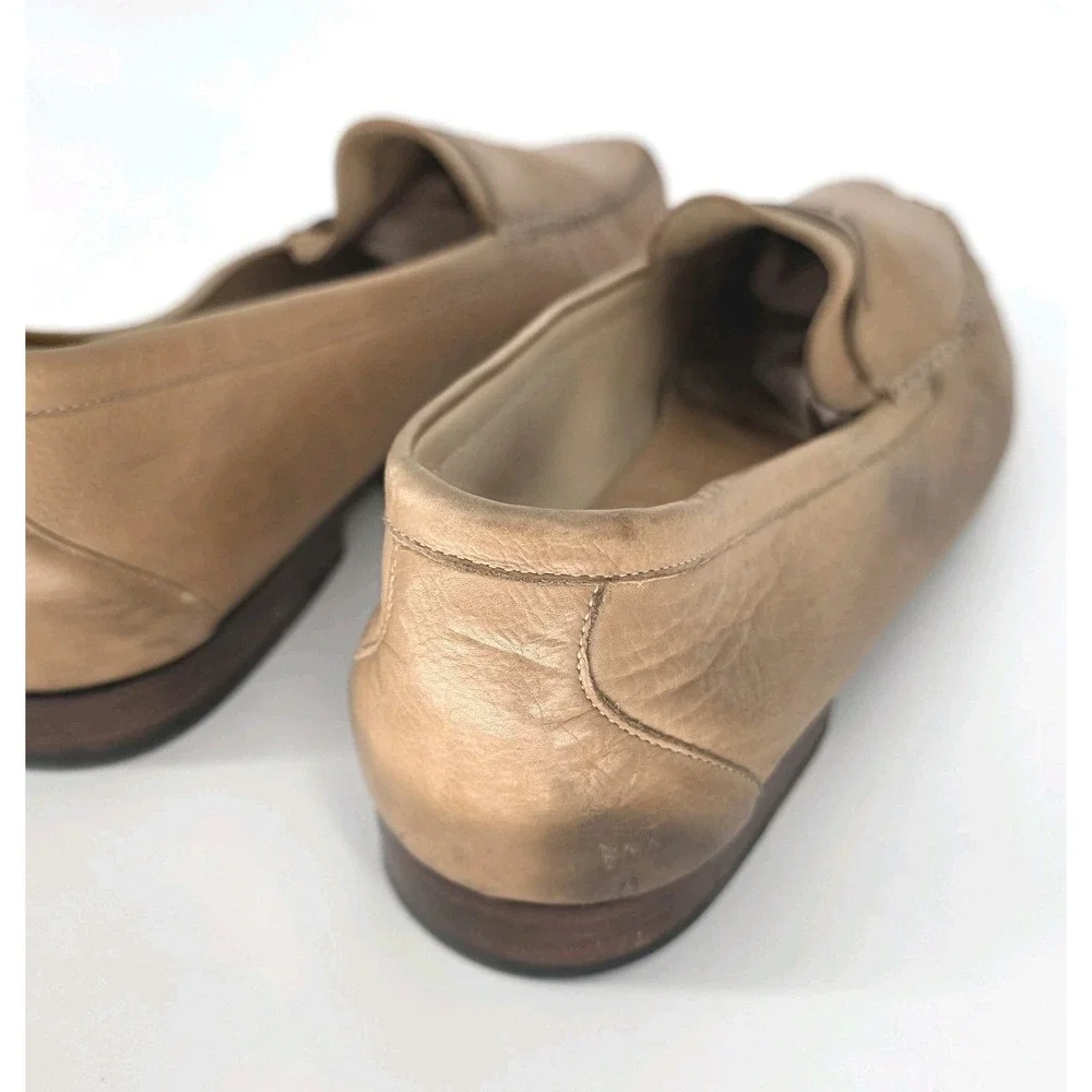 Cole‎ Haan Resort Shoes Men 12 D Brown Beige Leather Penny Loafer Business Party